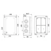 Scatola di derivazione applicata in ABS 210x140x90mm IP67 IK06 trasparente