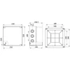 Scatola di derivazione applicata in ABS 210x210x140mm IP67 IK06 ad alta trasparenza