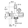 SCHELL COMFORT kombinovaný rohový ventil 1/2" - s filtrem 035600699