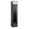 Schmaler Glaskühlschrank 160l Schwarz Stilvoll 216-Black