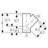 Schuin PE T-stuk 45st. d110/110