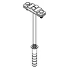 Screw-in bed holderL=100mm B-30mm z-screw with pin fi12 /OG/ TYPE AN-40B/OG/