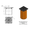 Screwed square cast iron telescopic manhole KL.D400 (40T) with a pipe DN315 L=500