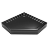 Sea-Horse 80 x 80 cm pentagonal shower tray, compact black