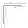 Sea-Horse Foldex vierkante douchecabine 90x90x195 - transparant glas