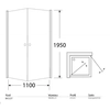 Sea-Horse Fresh Line square shower cabin 90x90x195 - transparent glass - Clean Glass