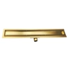 Sea-Horse Stylio gold pentagonal shower cabin set 80 + linear drain 60 cm gold