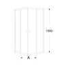 Sea-Horse Stylio square shower cabin 90x90x190 - frosted glass
