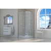 Semi-circular single-leaf shower cabin Sea-Horse BK501RT+ Stylio 80x80x190 - transparent glass