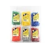 Set 100 cable necklace 140x3.6mm blue plastic Cobra 9134