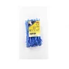 Set 100 cable necklace 140x3.6mm blue plastic Cobra 9134