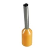 Set 100 insulated terminal pins 0.5 mm² yellow copper ferrules 14mm