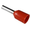 Set 100 insulated terminal pins 1.5mm² red copper ferrules 15mm