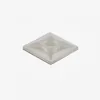 Set 100 white plastic 19x19 adhesive clips support for holding plastic necklace