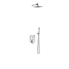 Set de douche Carre chrome encastré