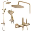 Set de duș Rea Vincent auriu periat cu termostat - Suplimentar 5% REDUCERE cu codul REA5
