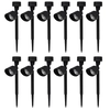 Set of LED outdoor lights with solar cells 12 pcs., Black