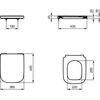 Set SCHWAB: cadru Duplo 380 + buton ARTE negru + suport de toaletă + vas iLifeB + scaun cu închidere moale