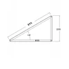 Set square / Mounting triangle 15° horizontal orientation