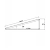 Set square / Mounting triangle 15° vertical orientation