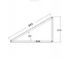 Set square / Mounting triangle 20° horizontal orientation