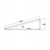 Set square / Mounting triangle 30° vertical orientation