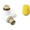 Set stanga (doua supape + cap) Danfoss X-tra Collection pentru baie si calorifere decorative, alb