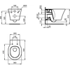 Set viseča WC školjka + bide Ideal Standard Connect Air s skritimi pritrdilnimi elementi