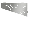 SHELF-E-S3, shelf, CURVE design, brushed stainless steel