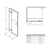 Shower door 80 cm left hinged transparent glass Koło Next HDSF80222003L - sale