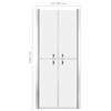 Shower door, matt, 96x190cm, esg