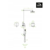 SHOWER SET WITH BATTERY CONCEALED, ROSE GOLD