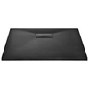 Shower tray, black, 90x80 cm, cast sheet compound