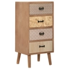 Side cabinet with 4 drawers, brown, 34,5x30x74,5cm, mdf