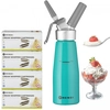 Sifon-decorateur Slagroomdispenser 0,5L Turkoois + Patronen N2O 200 St.