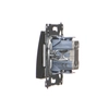 Single push-button without pictogram (module)10AX, 250V~, quick couplers, black matt Simon54