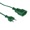Single-socket extension cord green 5 m Plastrol
