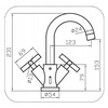 SINK MIXING BATTERY STANDING JAWA CHROME