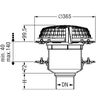 Siphon de toiture avec double joint et chauffage DN 125/150 Kessel Ecoguss 48315.02