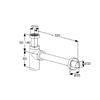 Σιφόνι φιάλης νιπτήρα Kludi Design G 1 1/4 μαύρο ματ 1002039-00