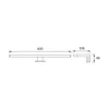 SMD LED badkamerwandlamp DORIAN LED 12W ZWART NW