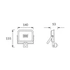 SMD LED floodlight with motion sensor ASTON LED S 30W BLACK NW