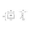 SMD-LED-Fluter mit Bewegungssensor ASTON LED S 10W BLACK NW