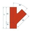 SML ketaus trišakis 125X125/45 (pilkas ketus be lizdų)