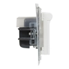 Socket 2P+Z IP44 - 16 A - 250 V~ - automatic terminals - with shutter, WHITE SUNO