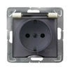 Socket outlet Ospel GPH-1YS / m / 27 / d IMPRESSION White Screwed terminal Plastic IP44