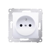 Socket with grounding and shutters, white Simon54