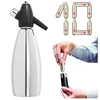 Soda Water Siphon Stainless Steel Bottle Saturator Isi + Cartridges CO2 10 Pieces