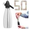 Soda Water Siphon Stainless Steel Bottle Saturator Isi + Cartridges CO2 50 Pieces