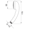 Soffione doccia Milo 1-Funkcyjny cromo